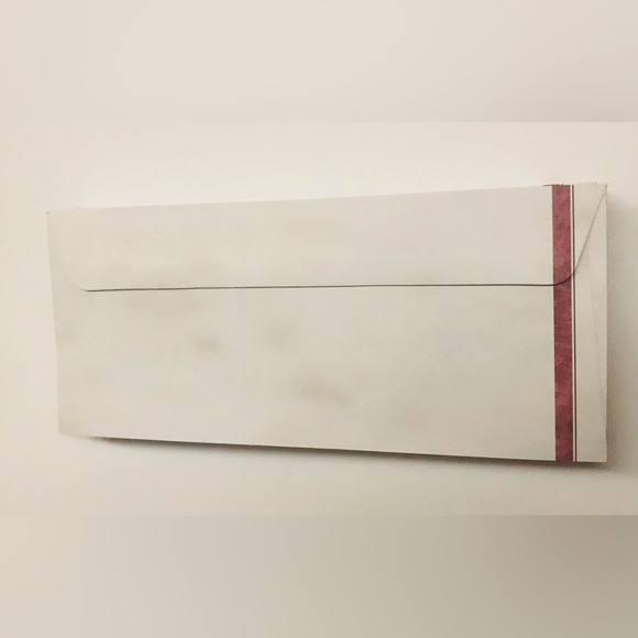 New 50 Envelopes Geographics Light Grey with Red Line on Left Side Front Back - Picture 6 of 16